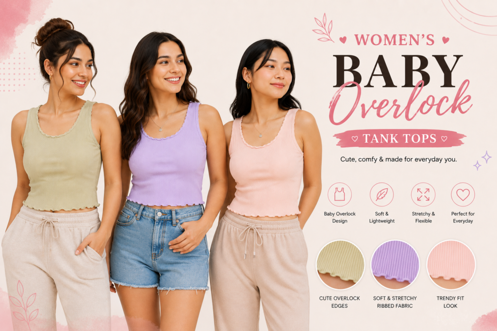 Women's Baby Overlock Crop Tops